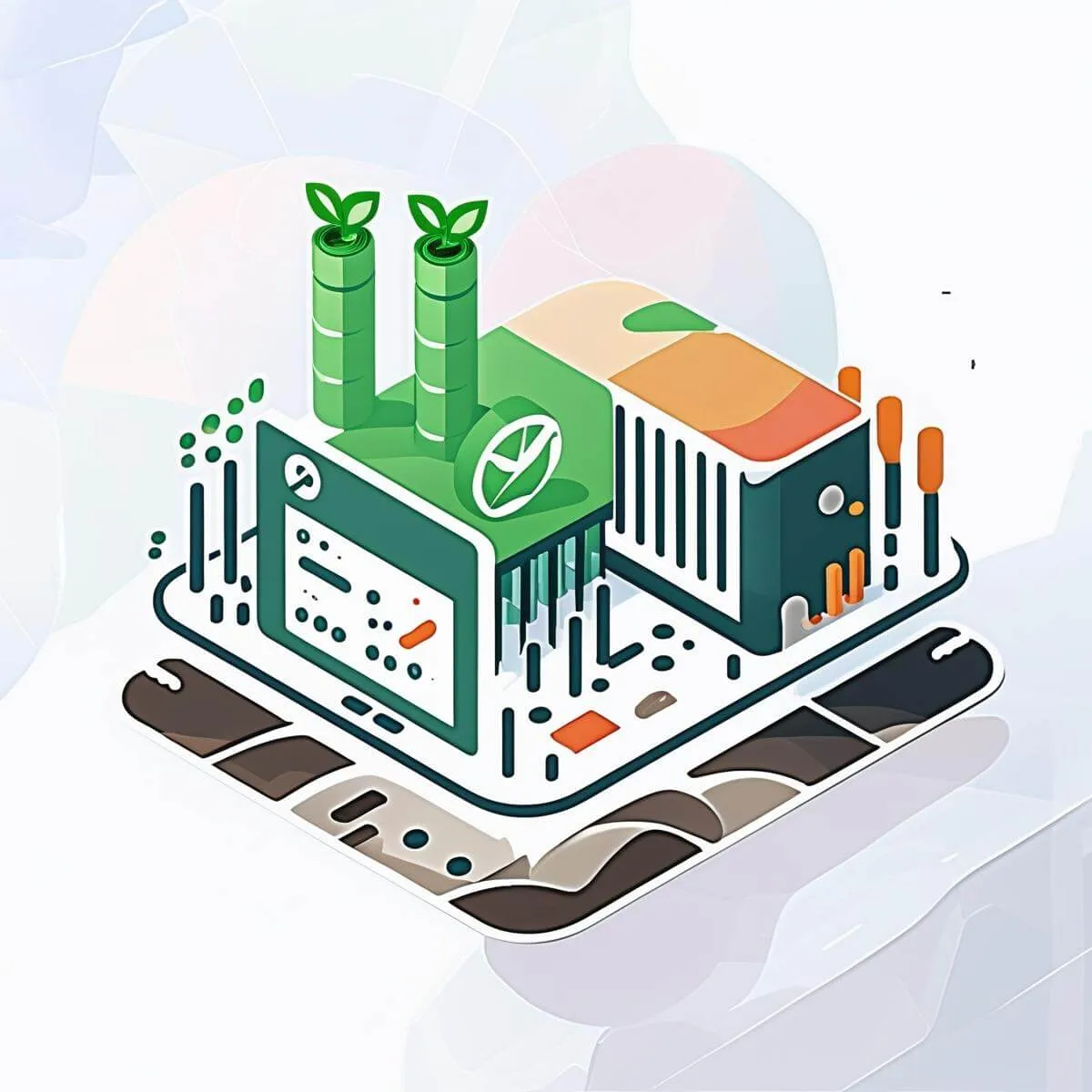 Illustration of manufacturing services and facilities